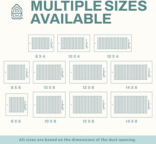 Miniatura 4 de Home Intuition Rejilla de techo  Cubiertas de ventilación de aire para techo o pared del hogar  14 x 6 pulgadas (apertura de conducto), cubierta de