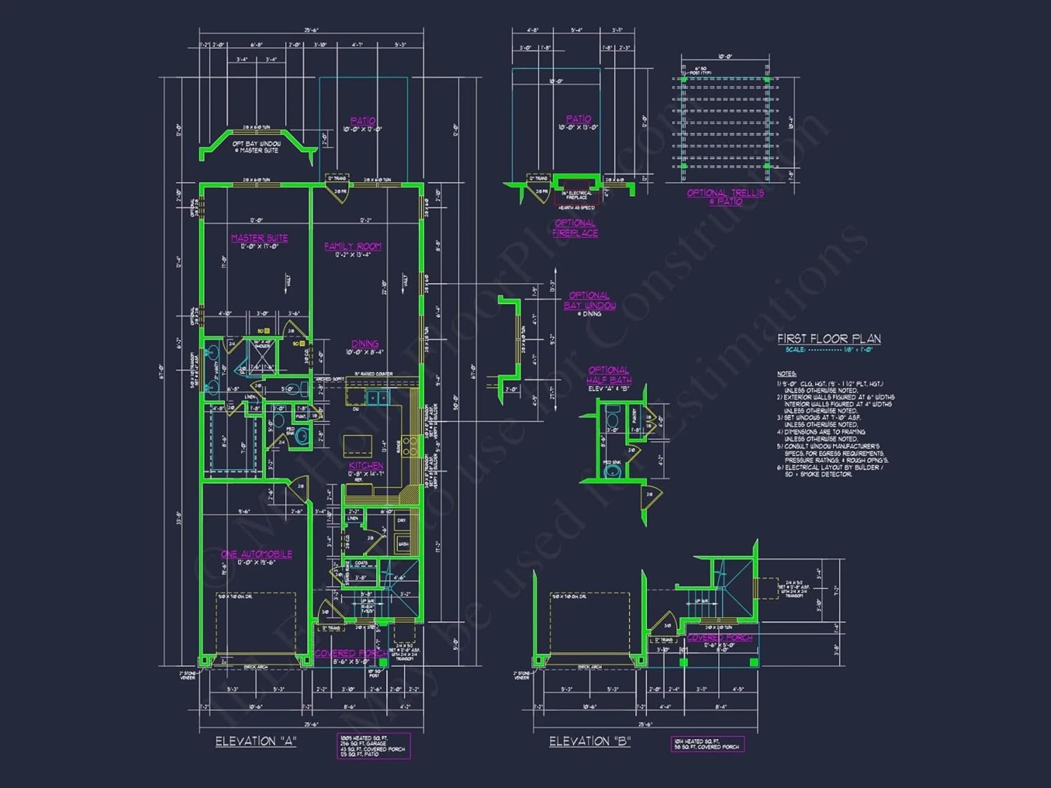 13-1586 House Plan - Modern Farmhouse Plan - 3-Bed, 2.5-Bath, 2,150 SF