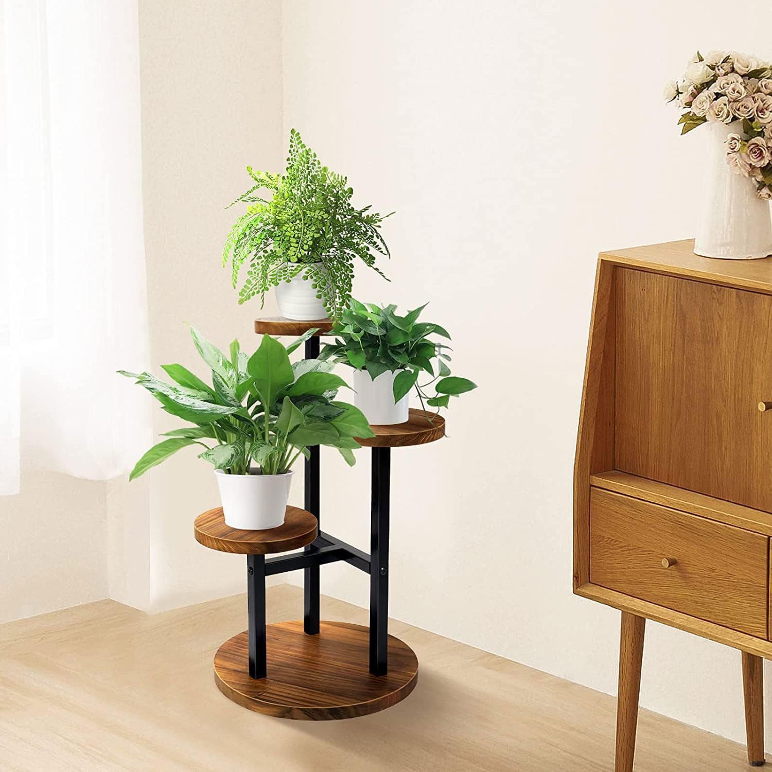 Tiered Plant Stand Indoor Flower Rack Living Room Floor Standing Shelf Balcony Decorative Arrangement Succulent Flower Pot Plant Arrangement Rack Multi-layer Outdoor Plant Stands For Patio