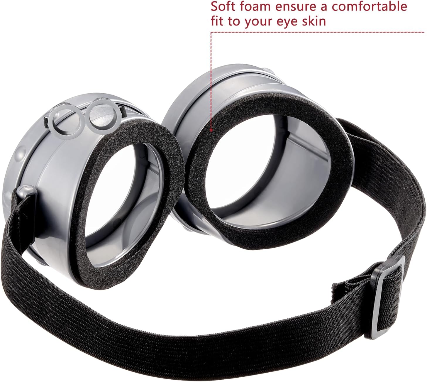 2 Pack Halloween Goggles for Adult Kids, Round Goggles Glasses Costume Accessories for Children Men Women Cosplay Party Set Silver