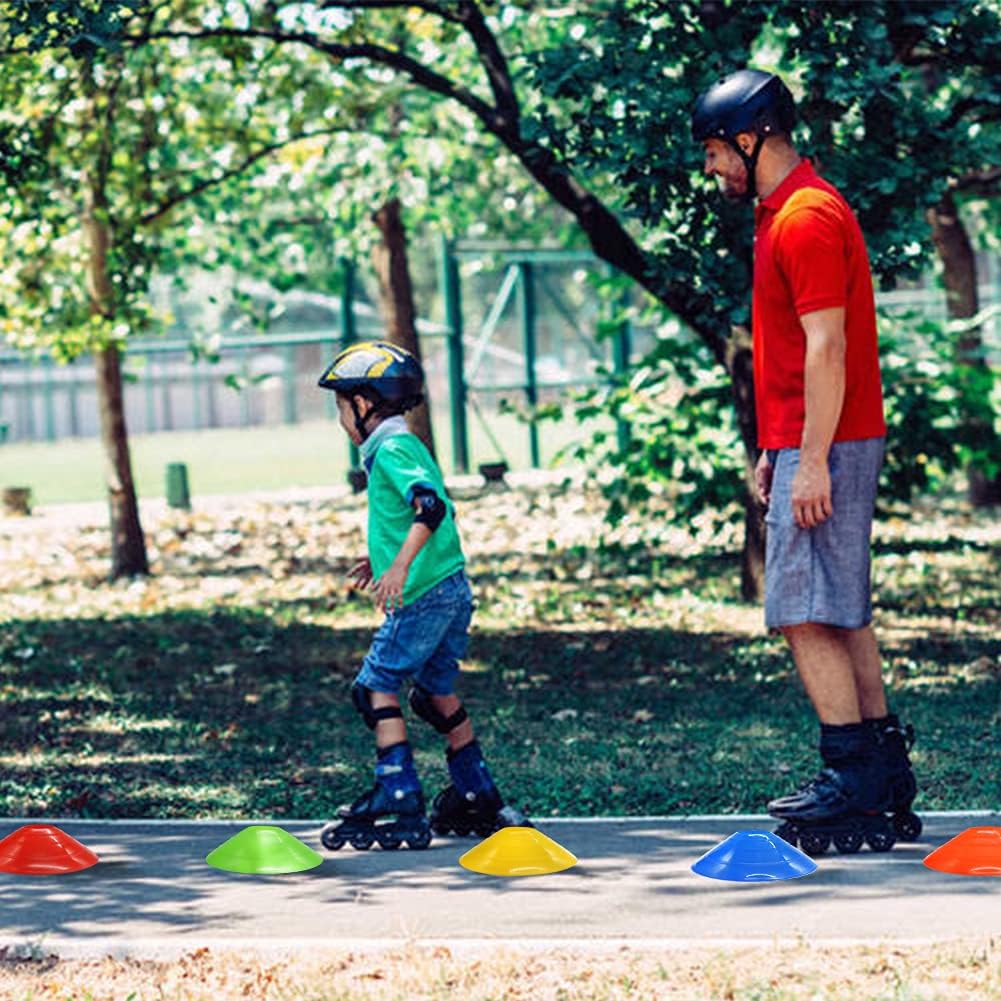 Anyumocz 50 Pcs Soccer Disc Cone, Sports Cone with Holder, Agility Training Cones for Kids, Field Cone Markers Football, Basketball, Games : Sports & Outdoors