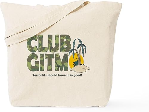 CafePress Club Gitmo Tote Bag Reusable Natural Beige Canvas Shopping Bag