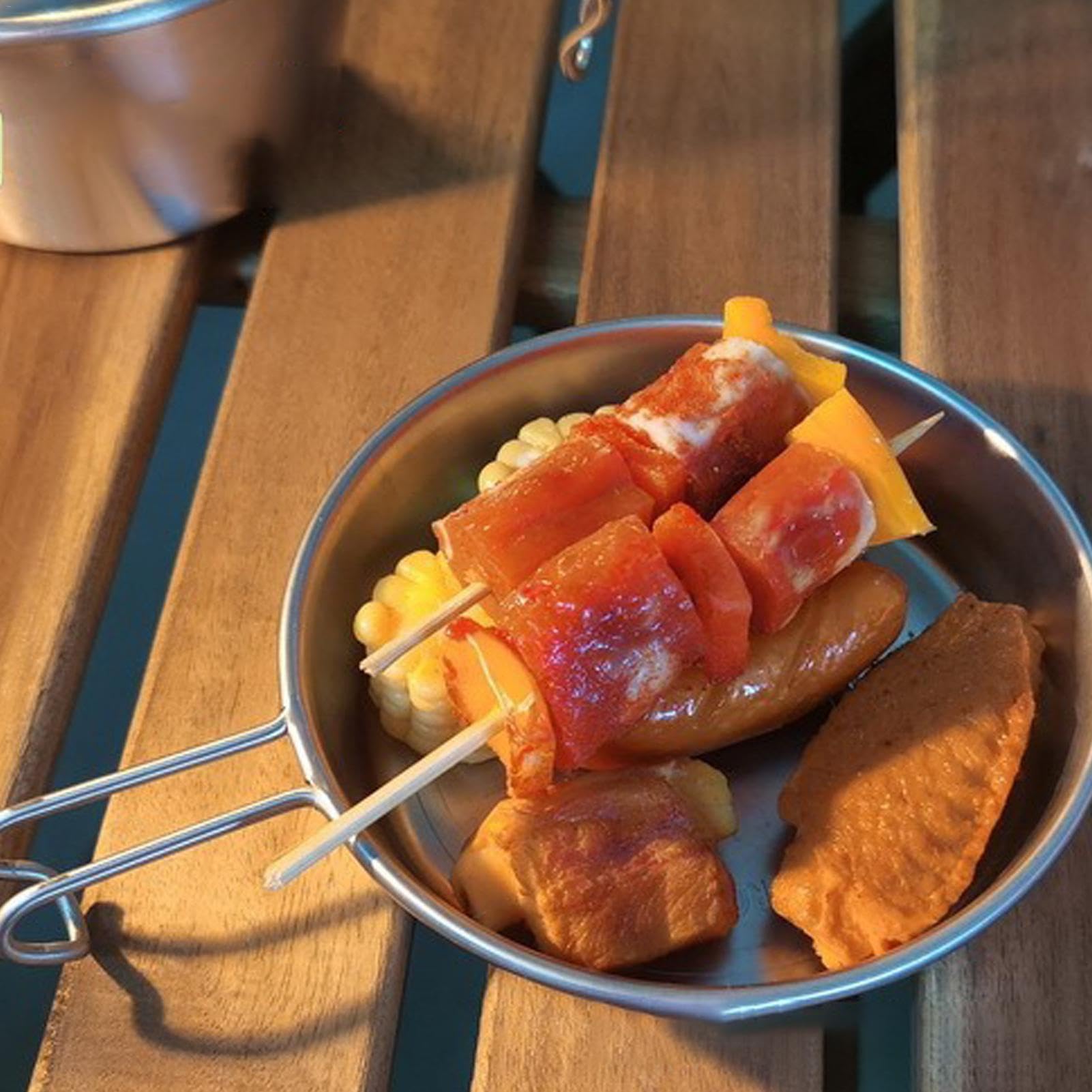 Stainless Steel Bowls,Rice Bowl - Foldable Outdoor Cup Camping Bowls 280ml Stainless Steel Bowl with Handles for RV Travel