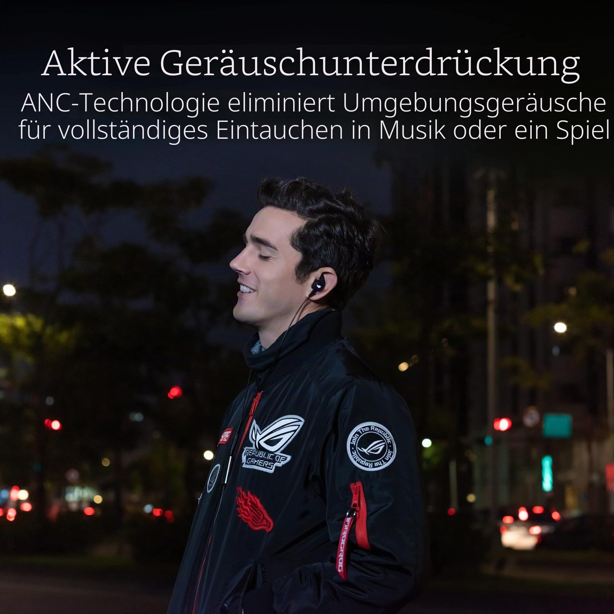 ASUS ROG Cetra II In-Ear-Gaming-Kopfhörer | ANC, Treiber aus Flüssigsilikonkautschuk, USB-C, kompatibel mit PC, Handy, PlayStation 5, Xbox Series X/S, Nintendo Switch