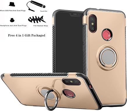 Labanema Xiaomi Mi A2 Lite/Redmi 6 Pro Funda, 360 Rotating Ring Grip Stand Holder Capa TPU + PC Shockproof Anti-rasgu?os tel?fono Caso protecci?n C?scara Cover para Mi A2 Lite/Redmi 6 Pro - Oro Labanema Xiaomi Mi A2 Lite/Redmi 6 Pro Funda, 360 Rotating Ring Grip Stand Holder Capa TPU + PC Shockproof Anti-rasgu?os tel?fono Caso protecci?n C?scara Cover para Mi A2 Lite/Redmi 6 Pro - Oro