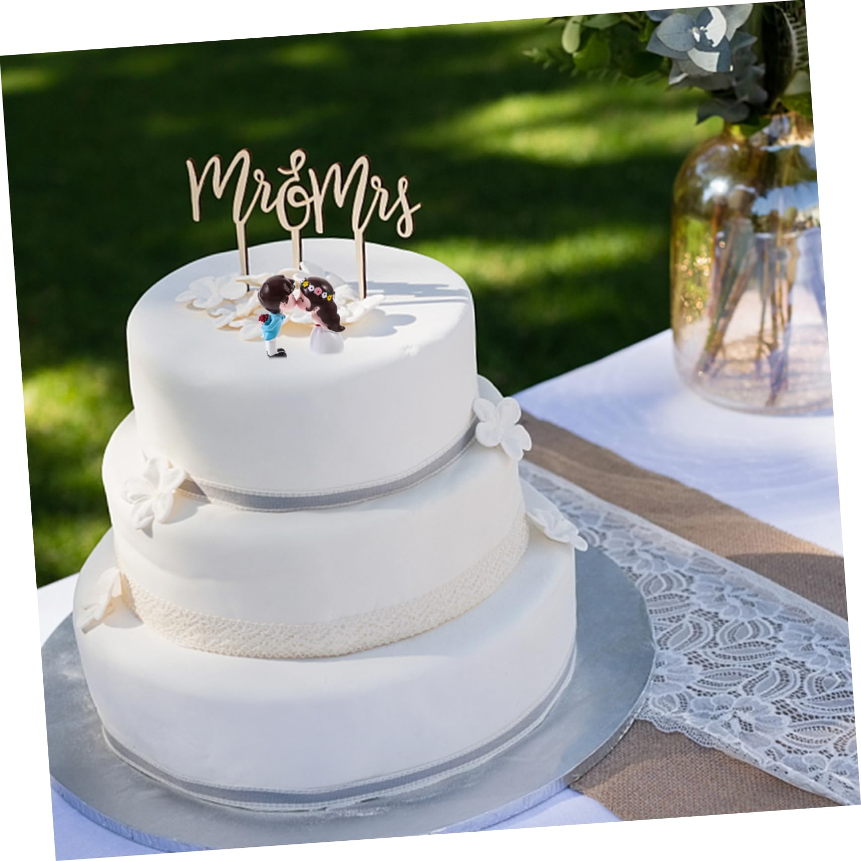 Cabilock Figurine Mariage Gateau Statuette Mariage 3 Paires Couple Décoration Gâteau Décoration Gâteau Décor