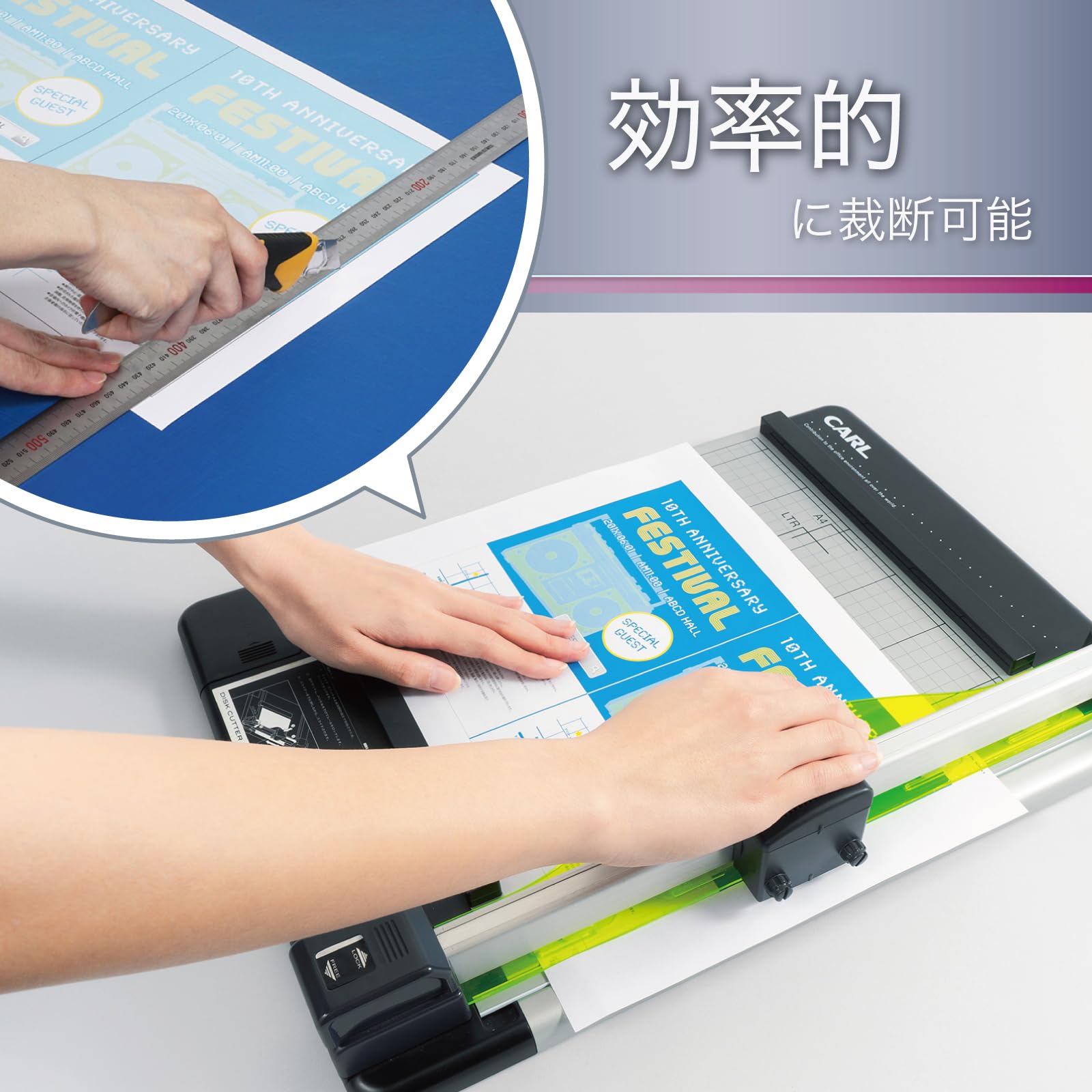 Amazon.com : Carl DC-210N Paper Cutter A4 Compatible with Cutting