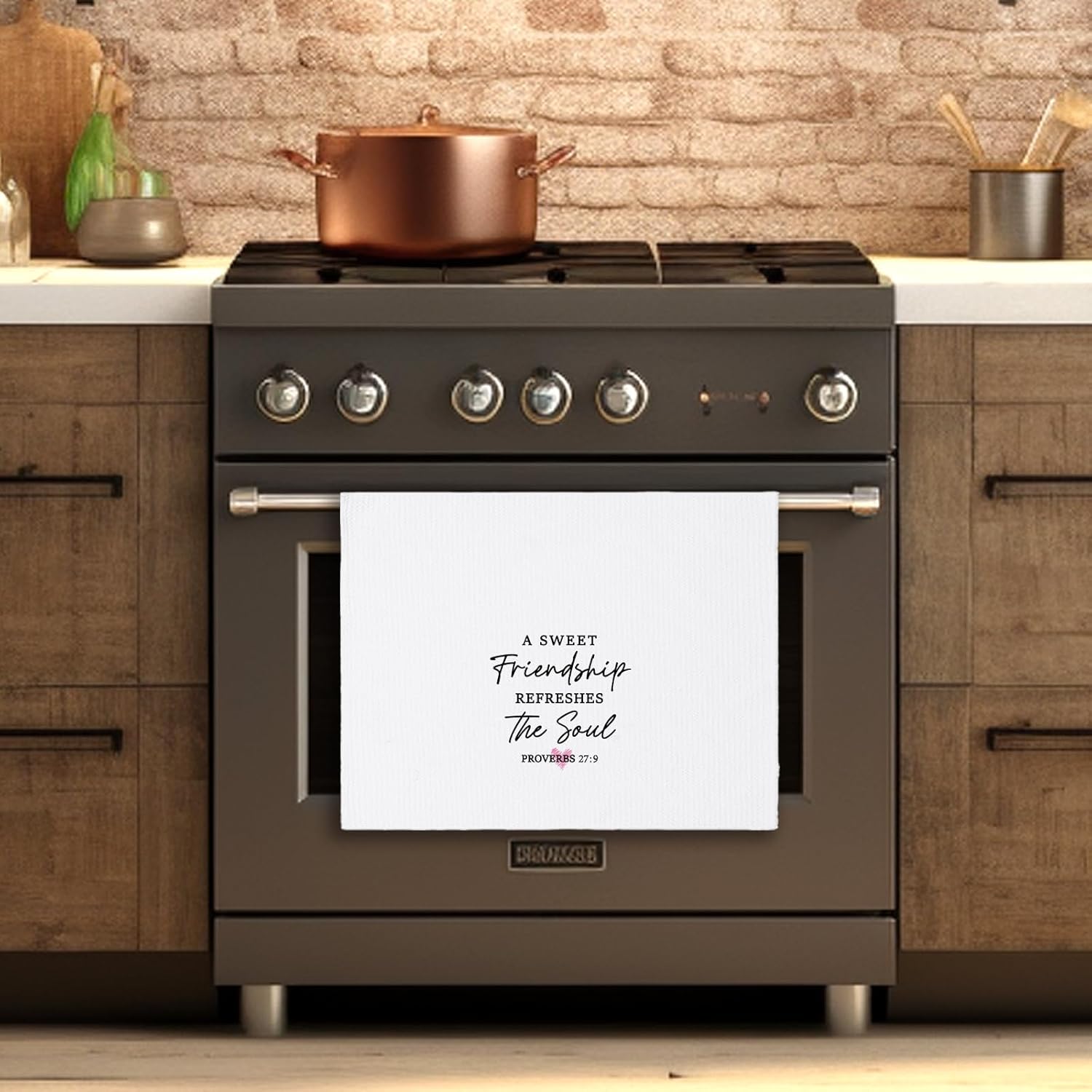 Funny Friendship Kitchen Towels, A Sweet Friendship Refreshes The Soul, Decorative Dish Towels for Kitchen, Christian Gifts for Women Men, Sweet Housewarming Gifts for Sister Friend Bestie - Image 4