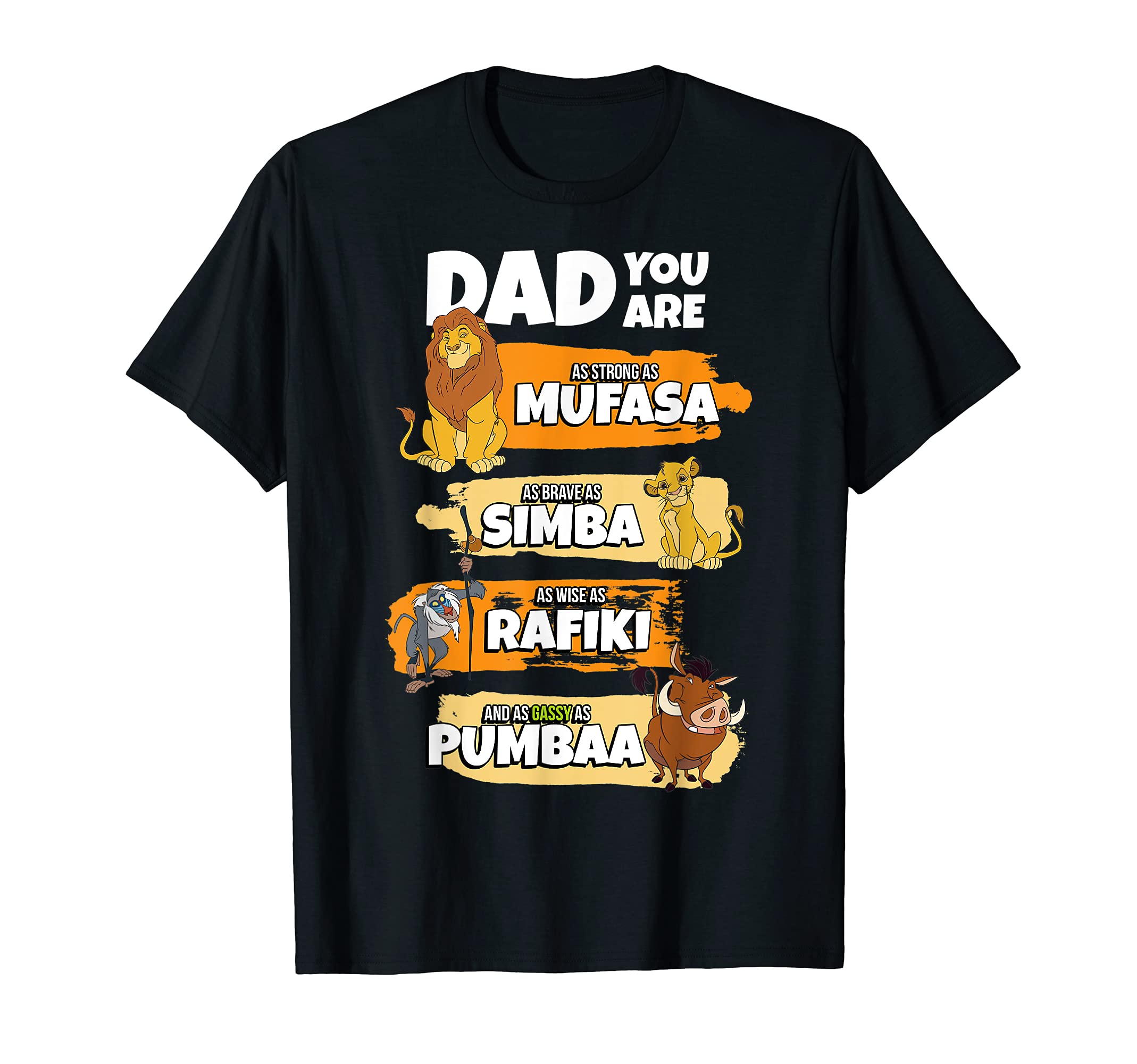 DisneyThe Lion King Dad You Are Word Stack Funny T-Shirt