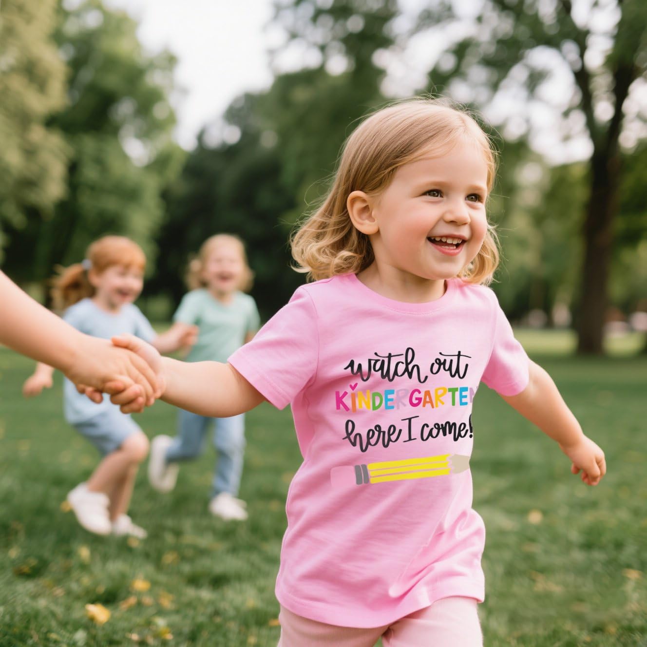 Kindergarten T-Shirt for Girls Back to School Shirt Kids Watch Out Kindergarten Here I Come Shirts Toddler 3-7 Years