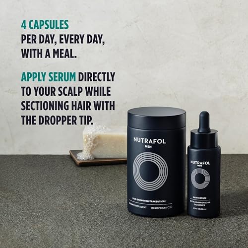 Miniatura 9 de Nutrafol Suplemento capilar clínicamente probado y activador de crecimiento para hombres con tecnología de exosoma Ashwagandha pendiente de patente
