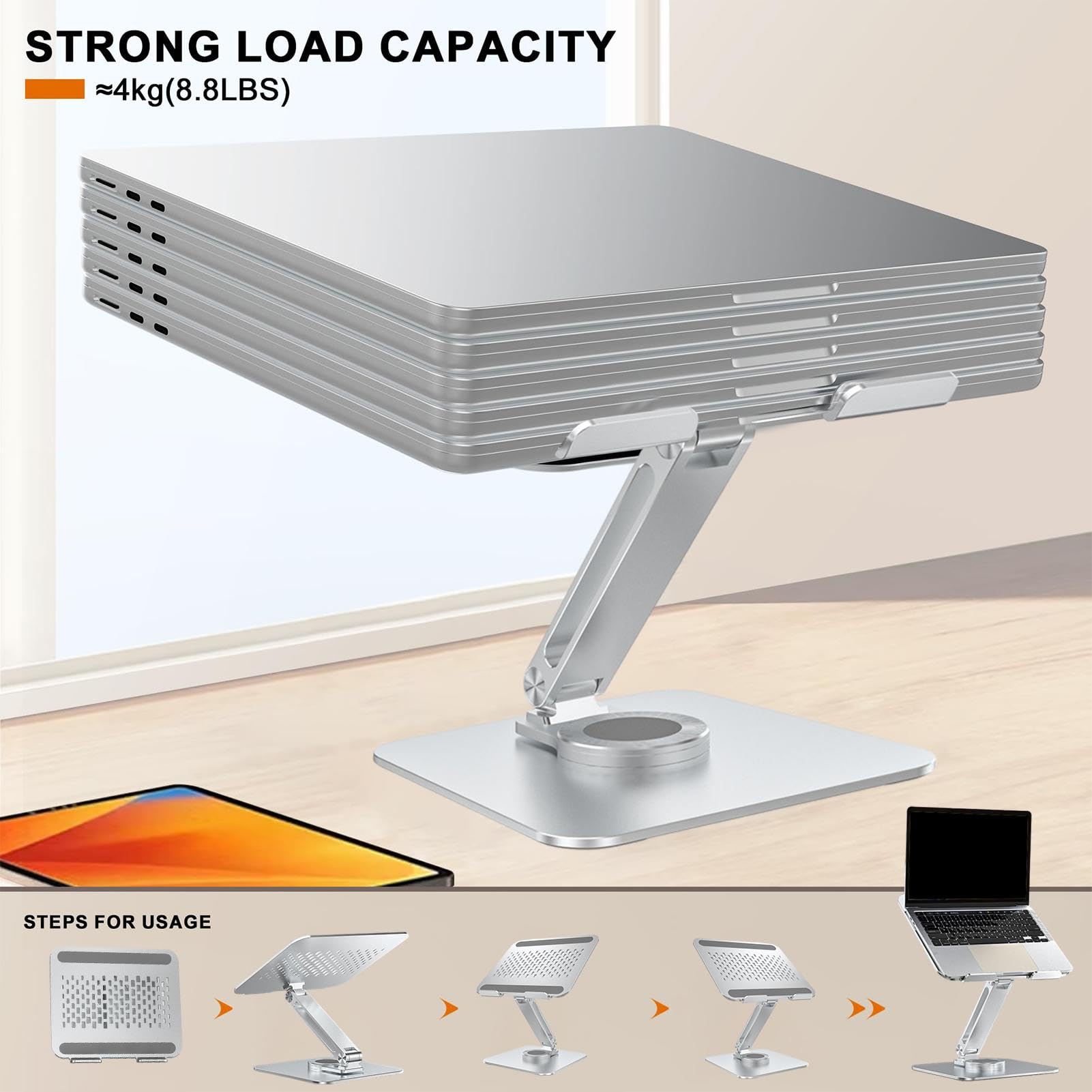 Soporte para computadora portátil de Escritorio, Soporte para computadora