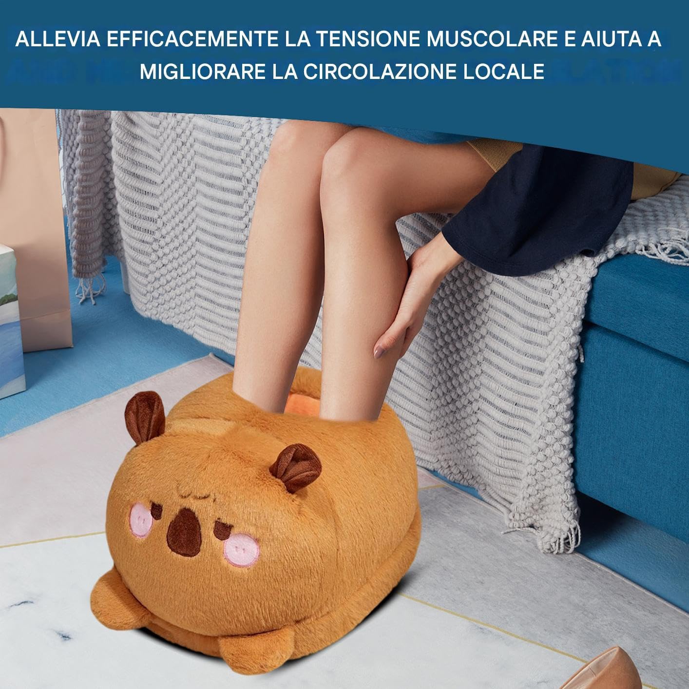 Scaldapiedi Elettrico Scarpe Termiche Portatili | Scaldapiedi Riscaldato Cartoon Invernale Clima Freddo Ufficio Viaggio Quotidiano Interno Divano Bambini Adulti Vacanze