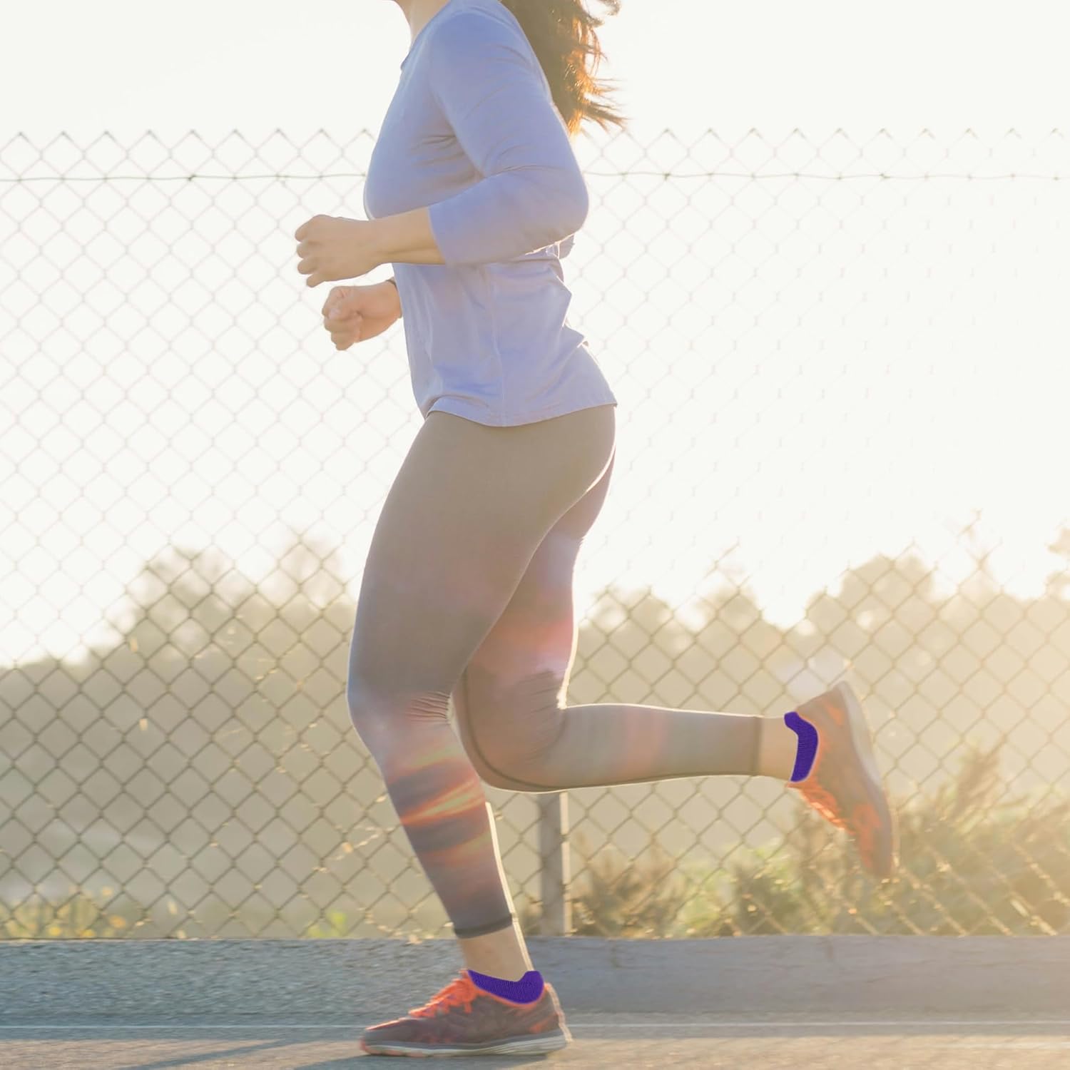 Women's & Men's Breathable Athletic Running Low Cut Socks Cotton Cushioned Ankle Tab Socks, 5 Pairs - Image 2