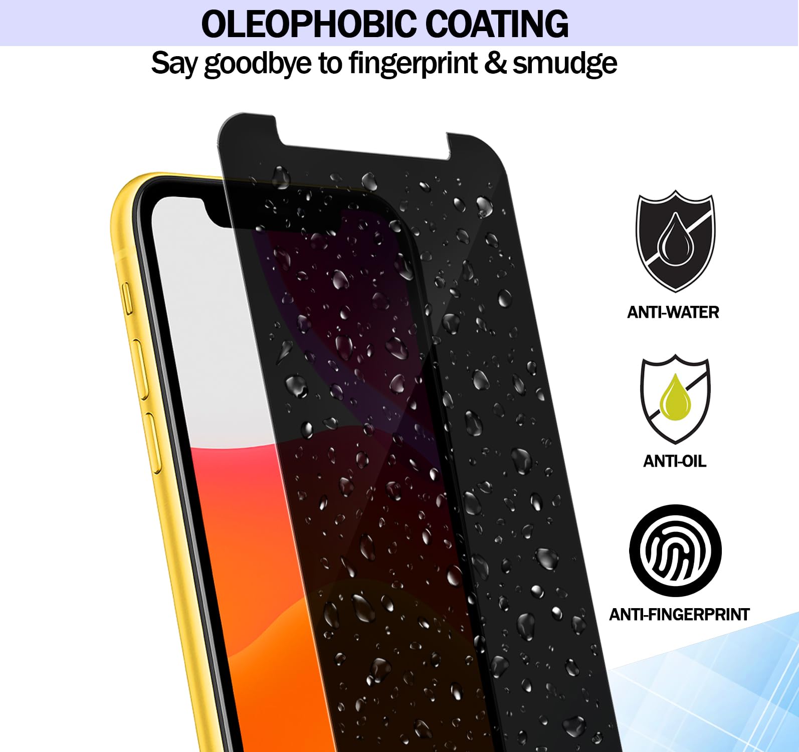SYNCWIRE Pellicola Privacy Vetro Temperato Per IPhone 12 Pro Max (6.7”) – 2 Pezzi, Anti-impronta, 9H, Con Cornice Per Installazione Facile - 4