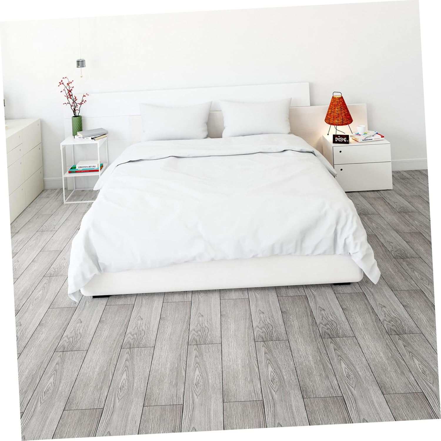 36pcs Self-Adhesive Floor Tiles Vinyl Stickers for Flooring Non- Look Design for Bedroom Living Room Office Spaces