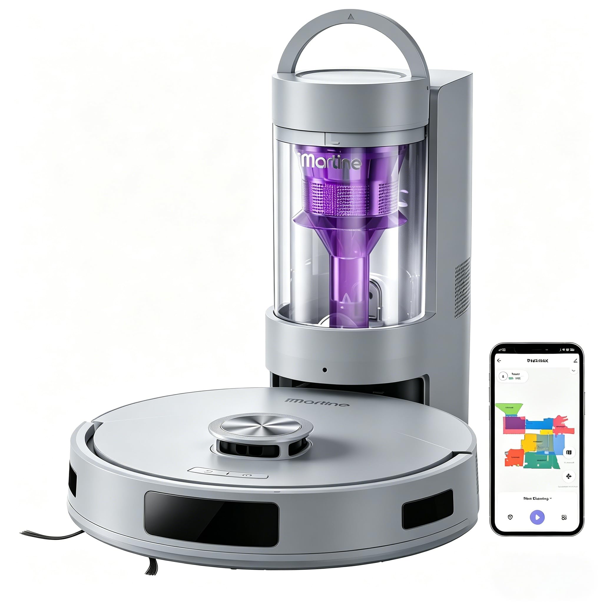 Photo 1 of ***PEICES FALLING OFF MISSING PIECES**
Robot Vacuum and Mop Combo, Robot Vacuum Cleaner with Bagless Self Emptying Station, 18000Pa Suction, LiDAR Navigation, ideal for Pet Hair, Carpet & Hard Floor, Compatible with App/Alexa/Voice Control