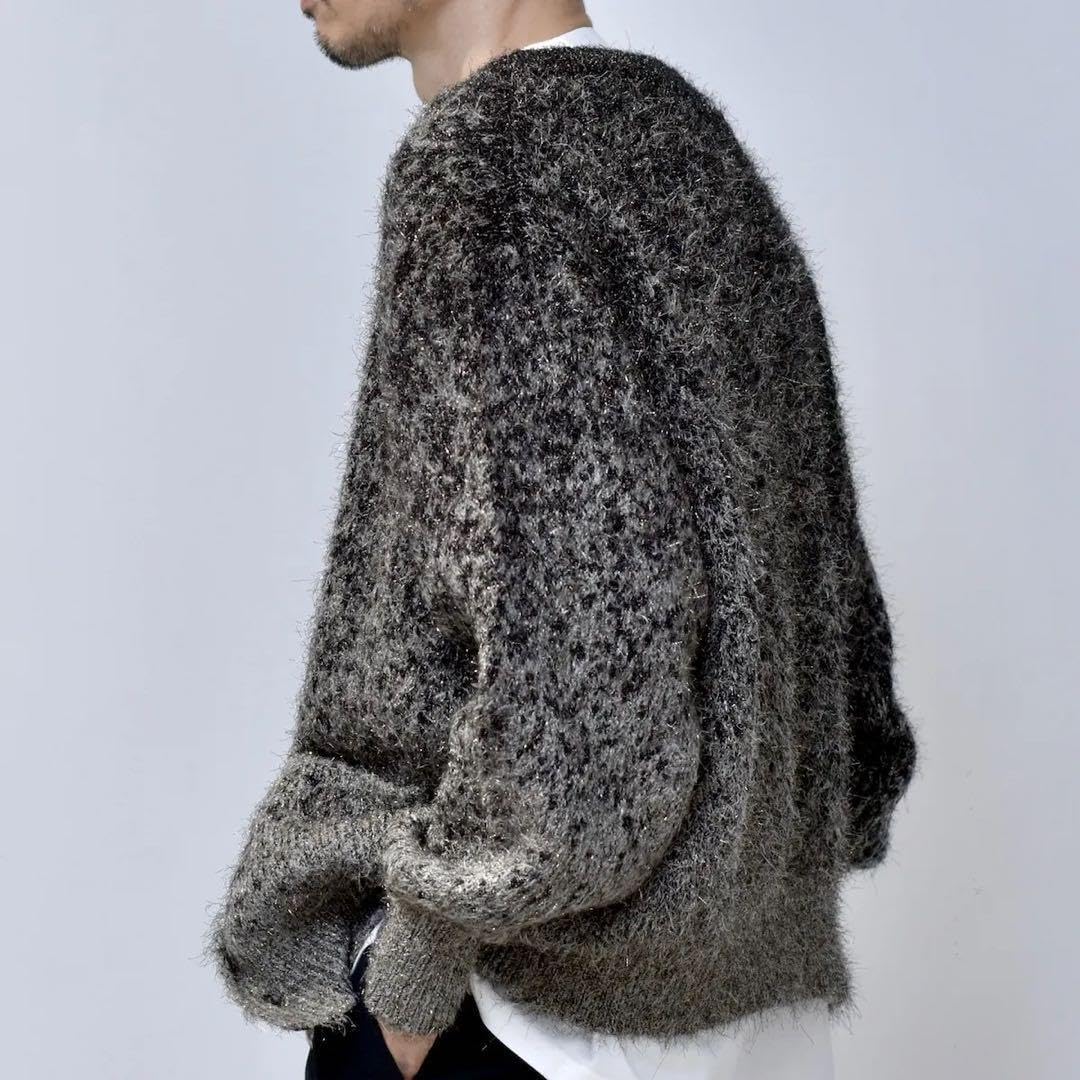 FUR KNIT GRADATION 【カーディガンメンズソリッドニットジッパーパーカーカジュアルセータージャケット】 CARDIGAN