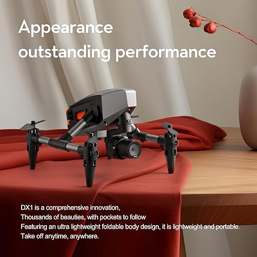 Miniatura 4 de Dron de control remoto con cámara dual 4k compatible con HD 4k compatible con WiFi, mini motor RC Drone con transmisión en tiempo real, aviones a