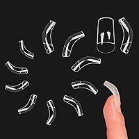 Vista 12 de NOVO OVO Halloween 100 piezas de puntas de uñas largas curvadas en forma de halcón, puntas de uñas transparentes extra súper extremas de curva