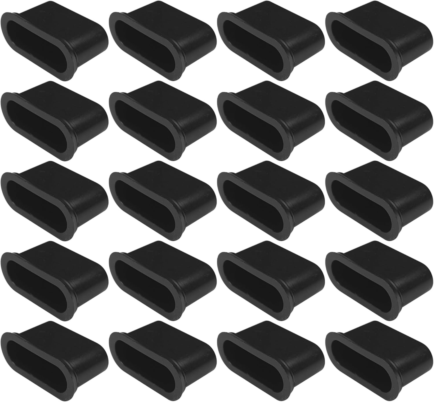 cyclingcolors 20 x Slatted Holder Insert Caps for Attaching Caps Holder Slatted Frame 38 mm Plastic Flexible Bed Black