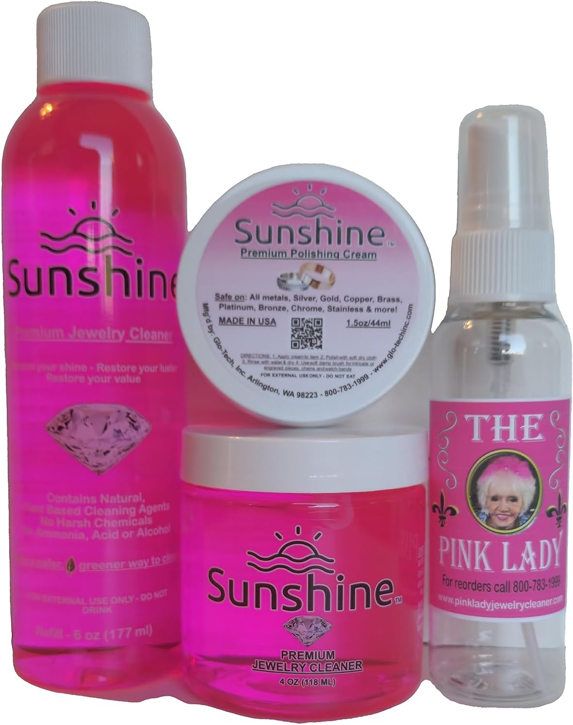 Premium Jewelry Cleaner Kit with Metal Polish - Safe Jewelry Cleaner Solution for Diamonds, Gold, Silver, Wedding Rings, Earrings & All Jewelry Pieces