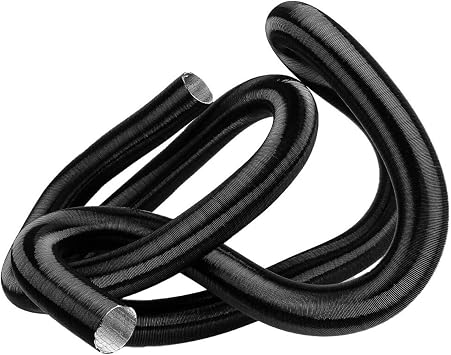 Flexible 42mm Heater Duct Hose 500CM Black Aluminum Air Outlet Pipe for Webasto Parking Heater Car Truck Boat Machines