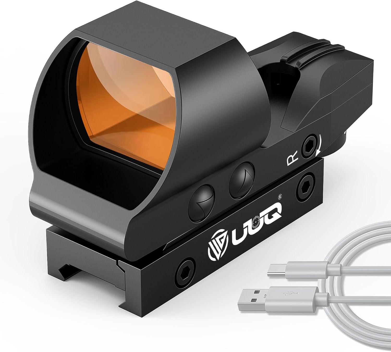 UUQ Rechargeable Reflex Sight,1x28x40mm Red Dot Optic with Charging Port,Multiple reticles,Compatible with Picatinny Rails,Supports Co-Witness