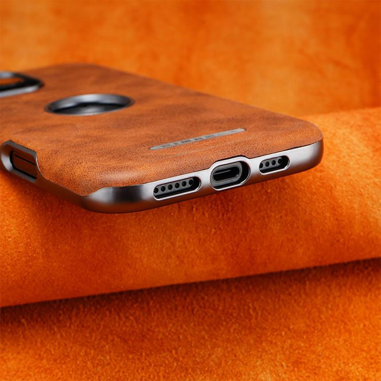 Skórzane etui do iPhone 16/16 Pro/16 Plus/16 Pro Max, magnetyczne, bezprzewodowe etui do ładowania, logo retro, odporne na upadek, etui biznesowe, 16, fioletowe