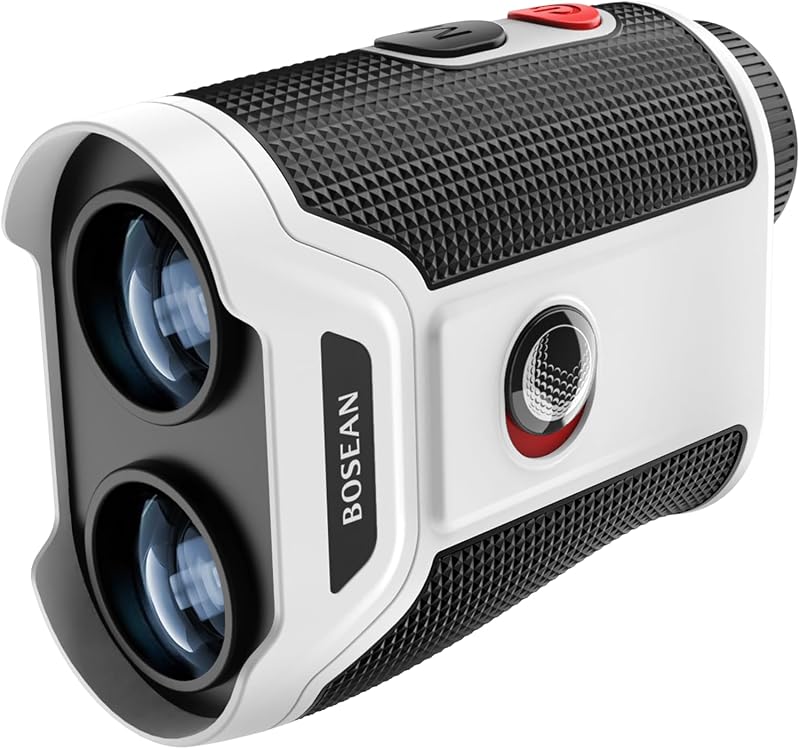 MOESAPU Golf Rangefinder with Slope, 1200/1500Yards Range Finder, 7X Magnification with Flag Lock Vibration, Rechargeable, Magnetic Mount, IP54 Waterproof, Tournament Legal, Golf Accessories for Men