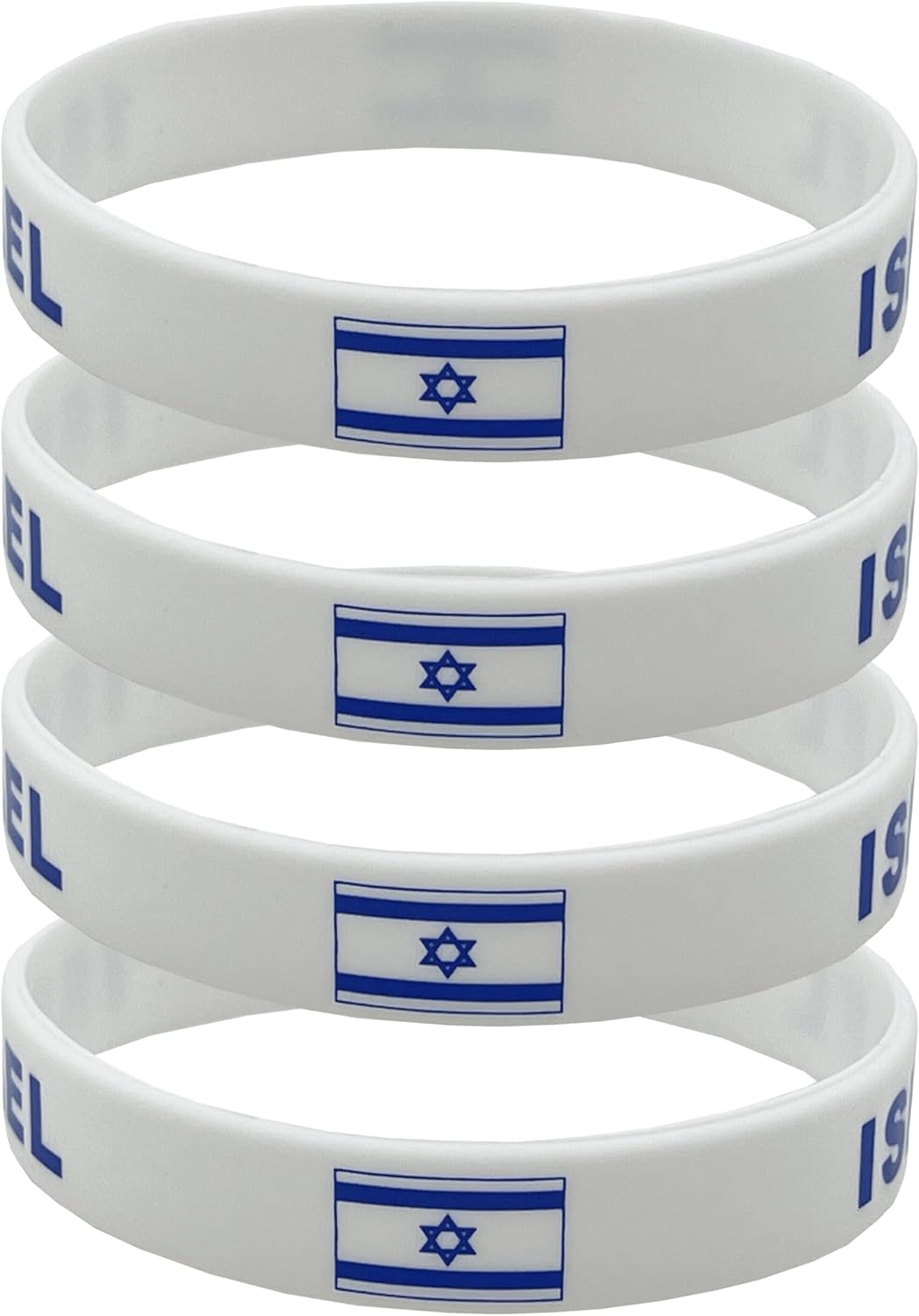 4 Pcs Israel Israelis Country Flag Rubber Bracelets, National Flag Silicone Bracelet, Rubber Wristbands Patriotic Decorations Gift - Image 4
