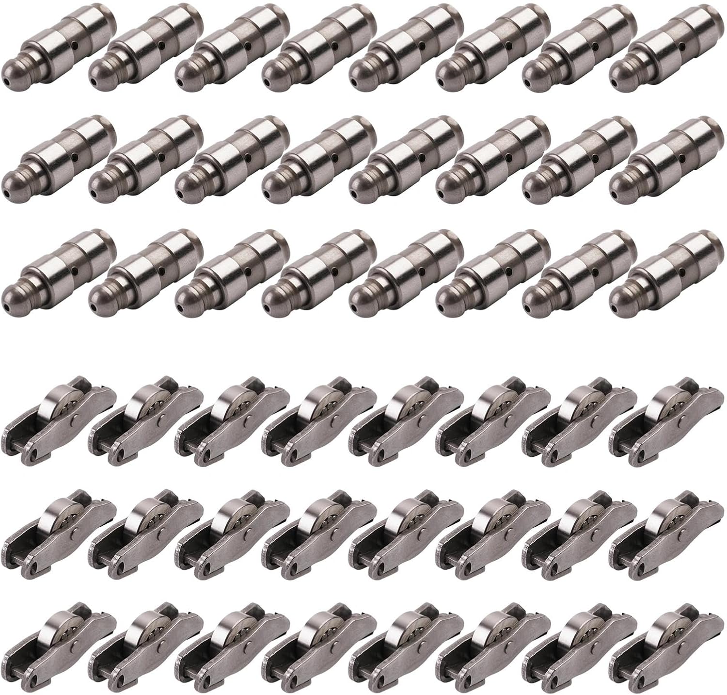 3.0T 2.9T 24x Rocker Arms & 24x Valve Lifters Kits Compatible with VW Audi A6 Q7 Q8 S4 S5 S6 S7 SQ5 RS5 Porsche Panamera Cayenne Replaces 0P2109417 06M109423A