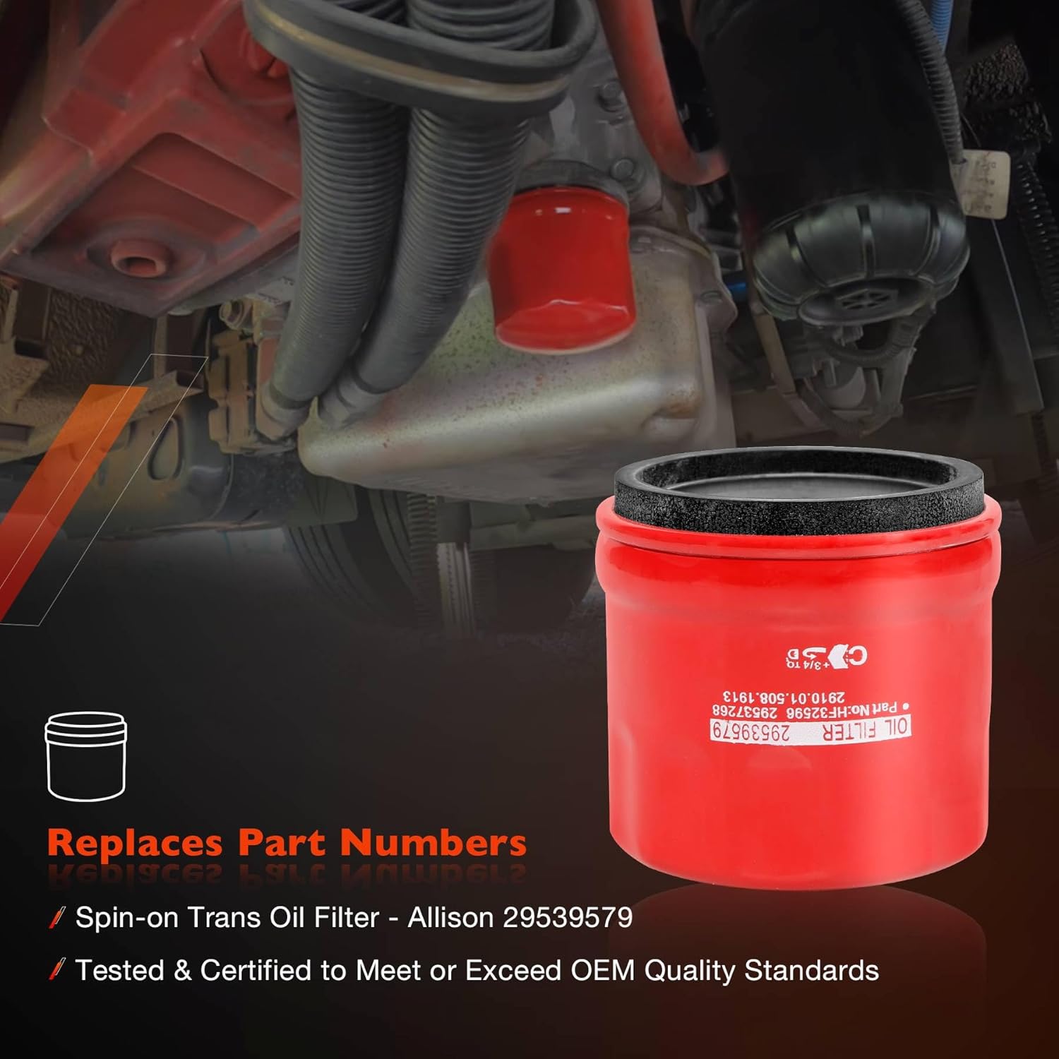 29539579 Transmissions Filter Compatible With Allison 1000 2000 2400 Series, Fit for 6.6L Duramax Diesel 01-19 Chevy Silverado/GMC Sierra 2500HD（6 Pack）