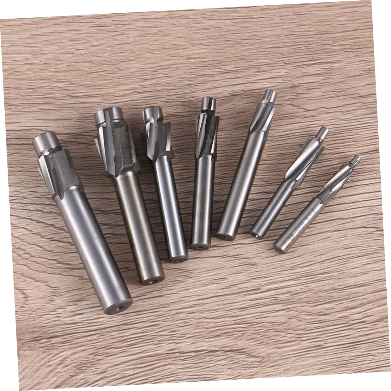 Holibanna 7pc Set CNC Milling Cutters Tungsten Steel Drill Bits 3-12mm for Stainless Steel Aluminum