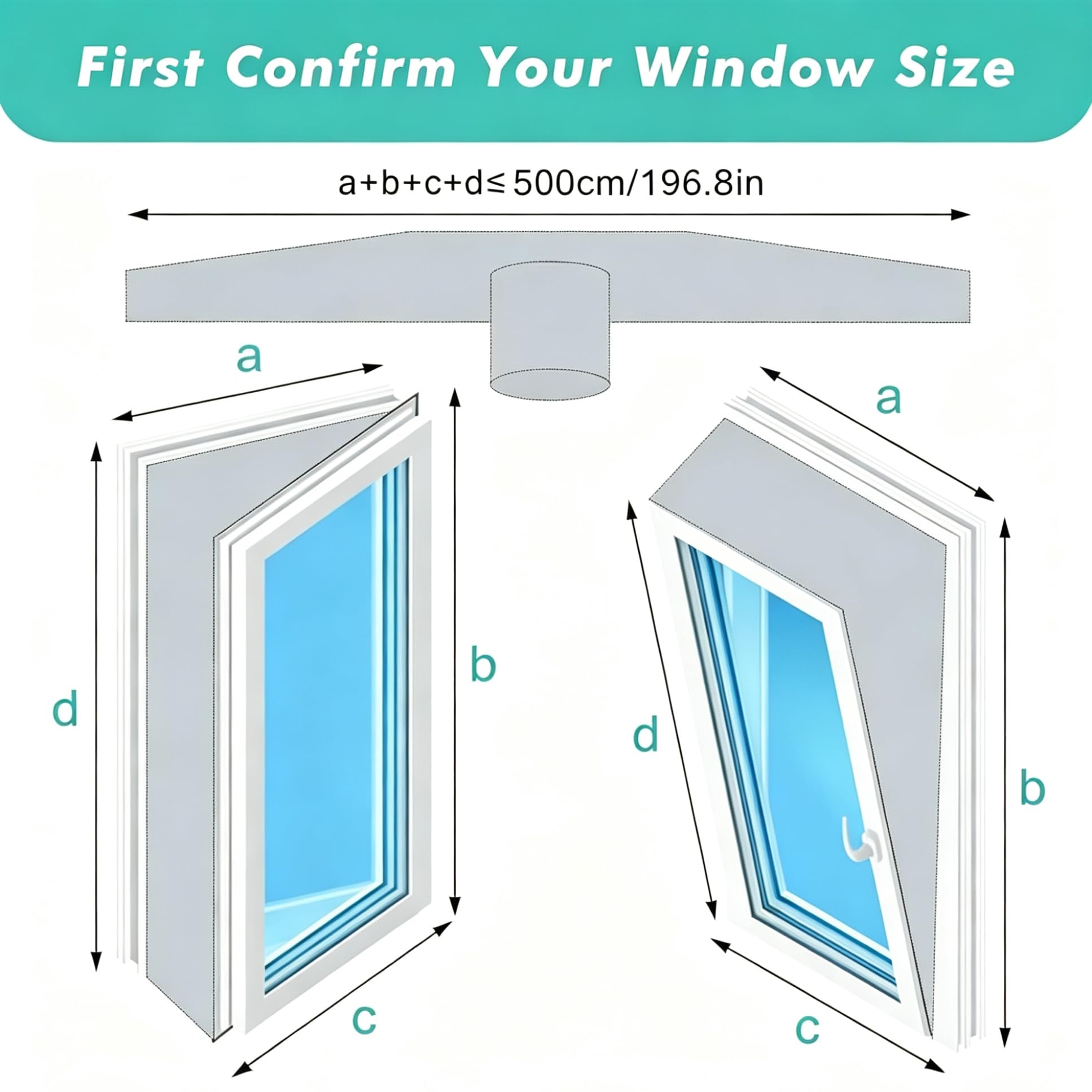 Fensterdichtungs-Set – 5M Fensterdichtung für Klimaanlage & Abluftset, passend für Fensterklimagerät und Trockner, wasserdicht