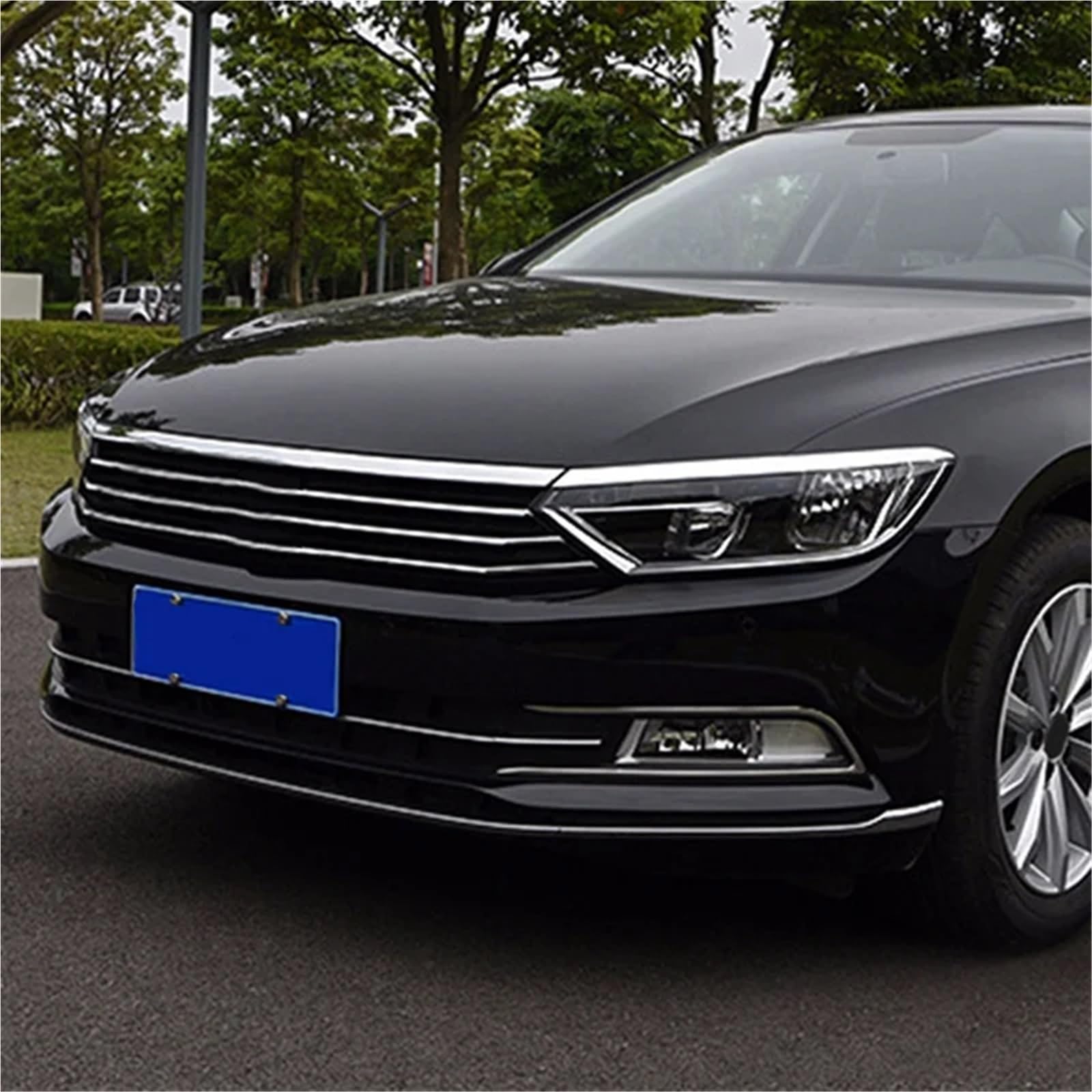 kształcie brwi 2-częściowa osłona reflektora przedniego samochodu, jasna taśma, pasuje do VW Magotan Passat B8 Sedan Variant 2017-2021 dekoracyjna osłona powieki