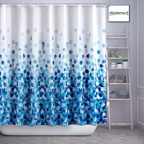 ARICHOMY Cortina de ducha, juego de cortinas de ducha de granja, cortinas de otoño de tela para baño, impermeables, coloridas, divertidas con tamaño