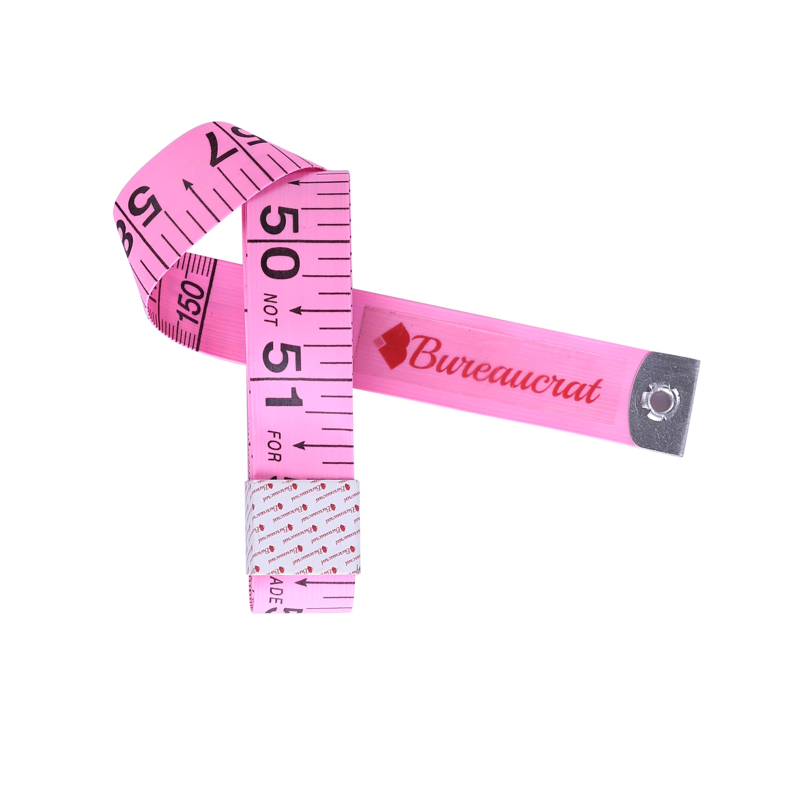 Bureaucrat Body Measuring Tape for Tailoring & Fitness | 150 cm / 60 Inch Dual Scale (cm & inch) | Flexible Fiberglass Cloth Measuring Tape for Sewing, Gym & Home Use (Pink,Pack of 5) 1