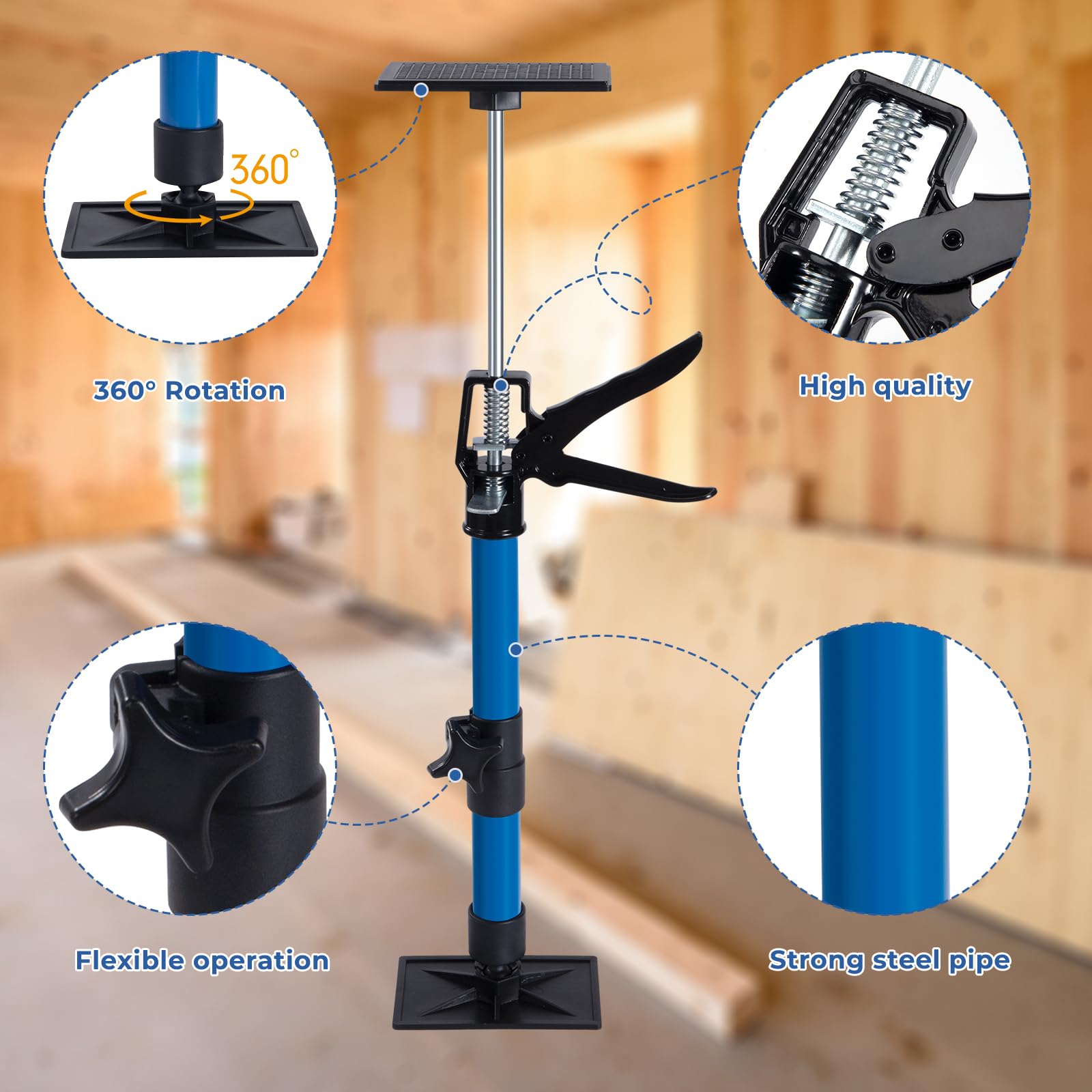 Telescópicas de Soporte Antideslizante Sistema de Soporte Ajustable de Tercera Mano para la Instalación de Armarios de Baño y Paneles de Yeso Paquete de 2