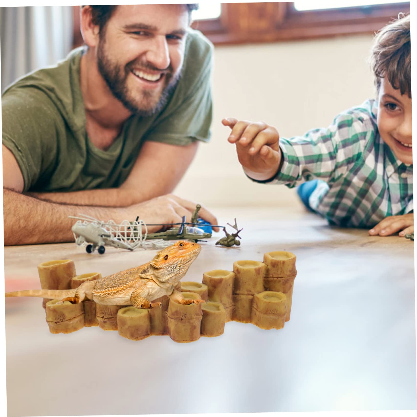 BESPORTBLE Miniature Tree Stump for Reptiles Resin Basking Platform Terrarium Landscape Ornament