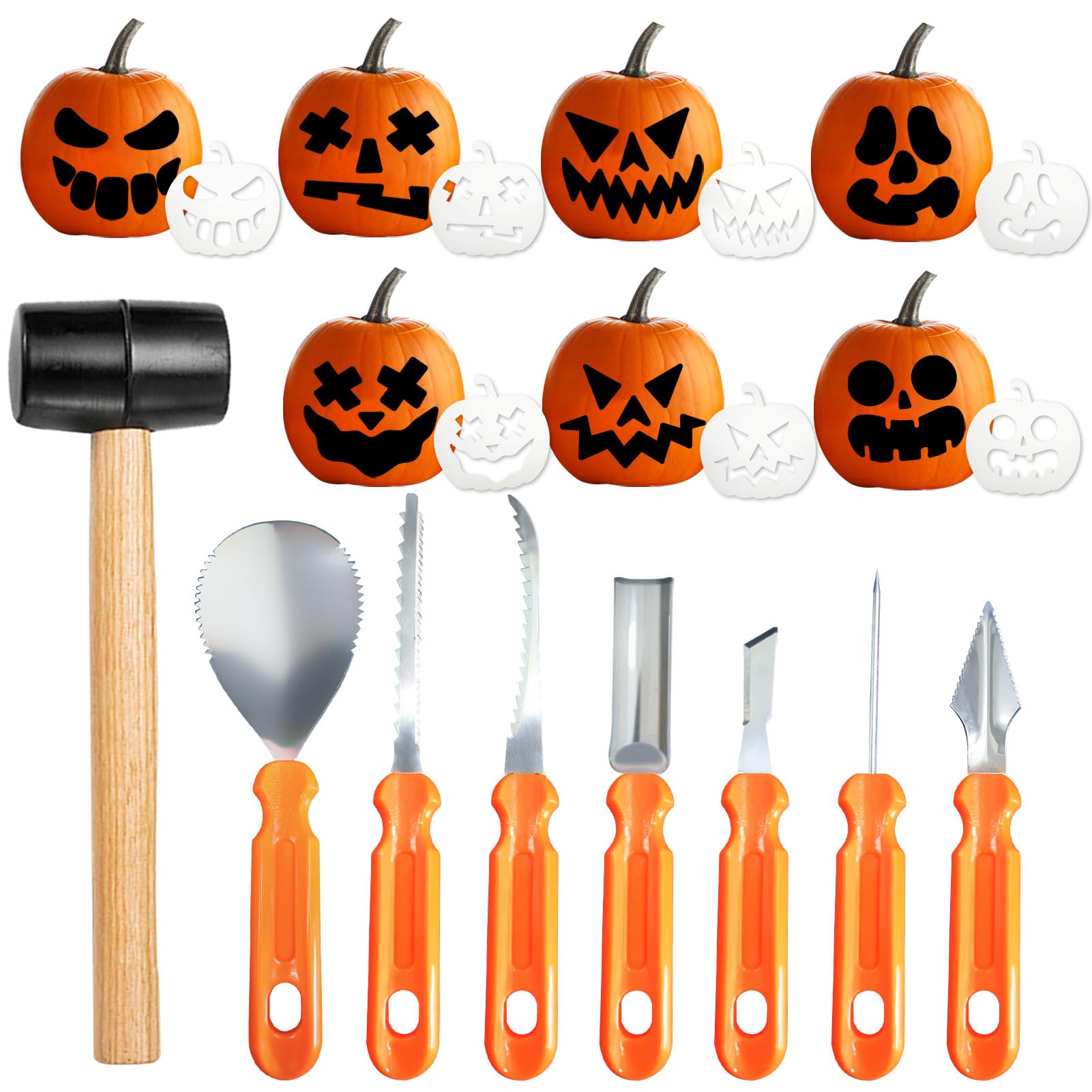 Kit De Sculpture De Citrouille Pour Halloween, Outil De