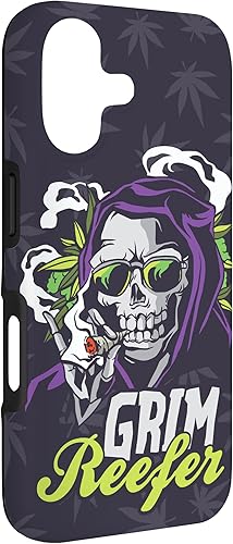 Vista 90 de iPhone 13 Cannabis Weed Marihuana Ganja Hemp Grim Reefer Smoking Gift Case