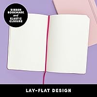 Vista 3 de PAPERAGE Dotted Journal Notebook, (Navy), 160 Pages, Medium 5.6 in x 8 in - 100 GSM Thick Paper – Hardcover Journaling Notebook for Work, School &