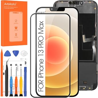 Incell Screen for iPhone 13 Pro Max Screen Replacement for iPhone A2643 LCD Screen A2484,A2641,A2644,A2645 3D Touch Display Digitizer Assembly Repair PartsBlack No Frame