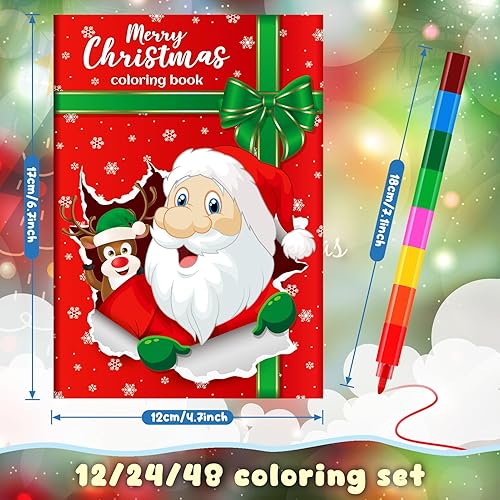 Vista 142 de BenLouis 24 mini libros cristianos para colorear para niños con 24 crayones apilables, versículos de la Biblia, recuerdos de fiesta, libros