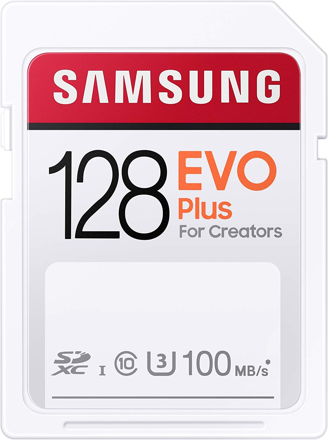SAMSUNG EVO Plus SDXC 128GB Full Size SD Memory Card w/ Adapter, UHS-I U3, Supports 4K Video, Storage Expansion for DSLR, Mirrorless Camera, PC, MB-SC128H/AM