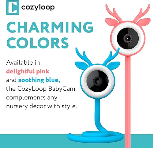 Miniatura 2 de BabyCam, monitor inteligente WiFi para bebés con cámara y visión nocturna, video HD de 4 MP, pantalla de temperatura, alertas de sonido y