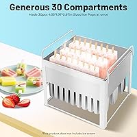 Vista 2 de Moldes de acero inoxidable para helado, con 30 tazas de molde, kit de moldes de acero inoxidable, moldes de acero inoxidable, molde para paletas