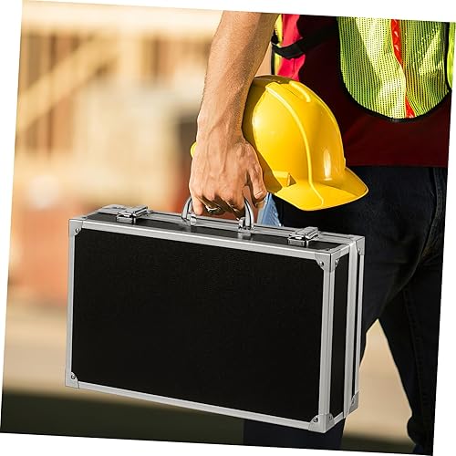 Miniatura 6 de VILLCASE Portable Aluminum Alloy Toolbox with Slide Lock Large Capacity Medicine and Instrument Case with Handle for Home Garage Workshop Storage