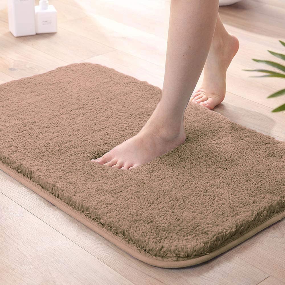 Luxe Home Bath Mat Super Soft Non Slip Vegas Mats for Bathroom, Kitchen, Bedroom, and Door (40x60 cm, Rust) Pack of 1